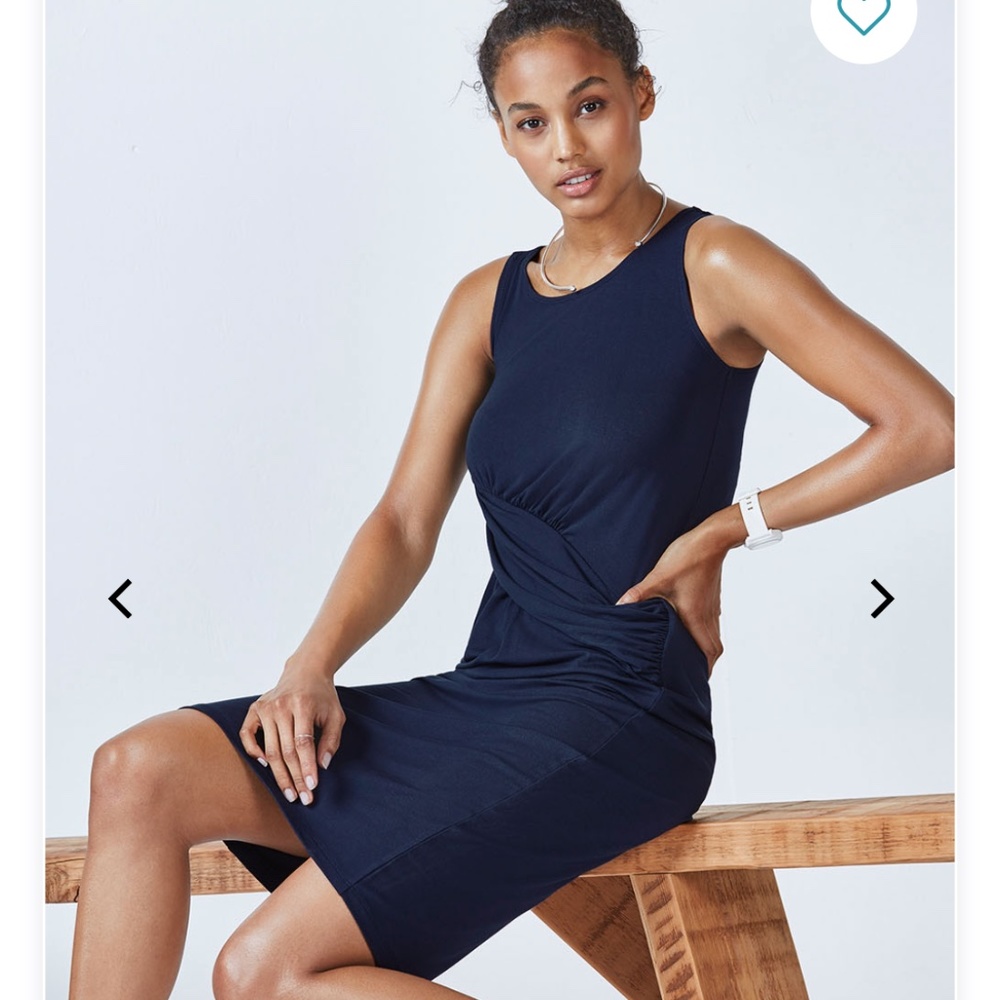 Fabletics Navy Blue Retta Midi Dress